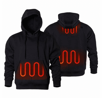 Mobile Warming Men's Pullover Heated Hoodie with Built-In Handwarmer