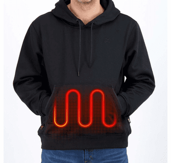 Mobile Warming Men's Pullover Heated Hoodie with Built-In Handwarmer