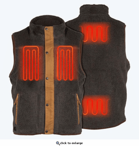 Mobile Warming Men's Ranch Sherpa Heated Vest