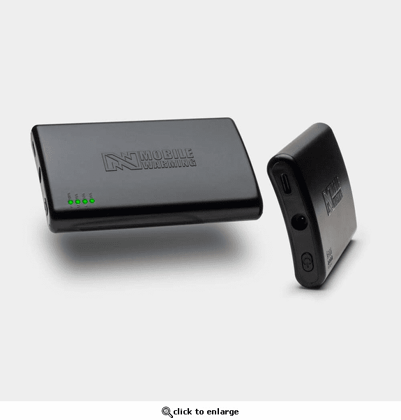Mobile Warming Powersheer 3.7v Wireless Heated Sock Battery Dual Pack with Remote - Black