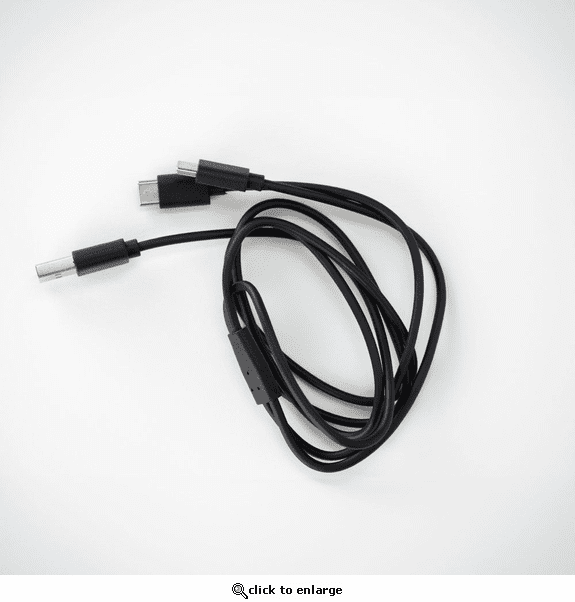 Mobile Warming USB to USB-C Split 1M Cable Polybag - Black