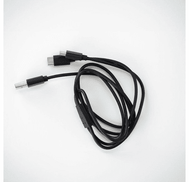 Mobile Warming USB to USB-C Split 1M Cable Polybag - Black