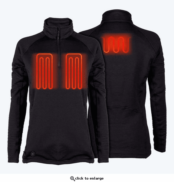 Mobile Warming Women's Element Mid-Layer 1/4 Zip Long Sleeve Heated Shirt
