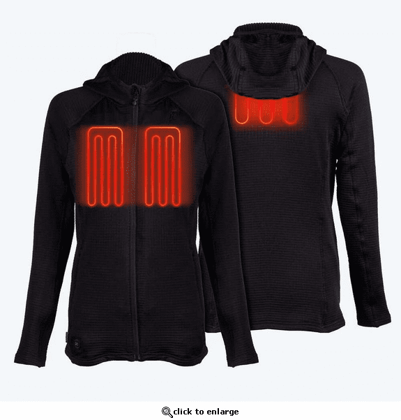 Mobile Warming Women's Element Mid-Layer Full Zip Heated Hoodie