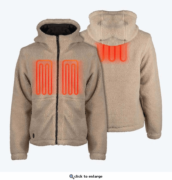 Mobile Warming Women's Upland Full Zip Sherpa Heated Hoodie