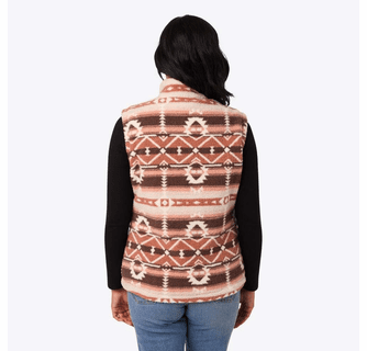 Mobile Warming Women's Upland Sherpa Long Printed Heated Vest