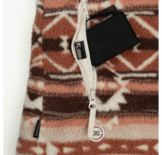 Mobile Warming Women's Upland Sherpa Long Printed Heated Vest