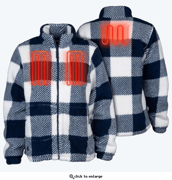 Mobile Warming Women's Upland Sherpa Printed Long Heated Jacket