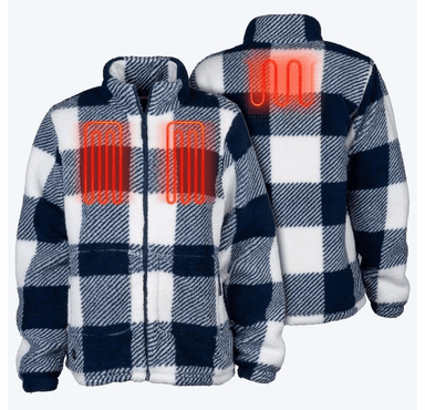 Mobile Warming Women's Upland Sherpa Printed Long Heated Jacket