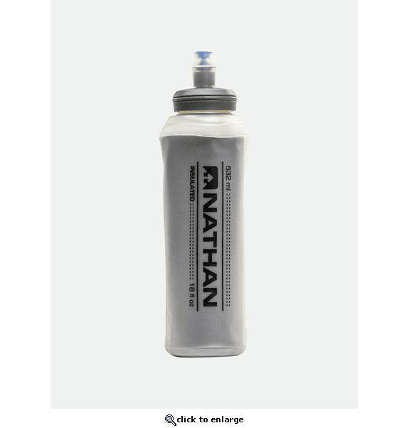 Nathan 18oz Insulated Soft Flask with Bite Top - Clear