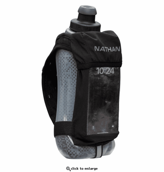 Nathan QuickSqueeze Plus View Insulated Handheld Bottle - 18oz/Black/Marine Blue