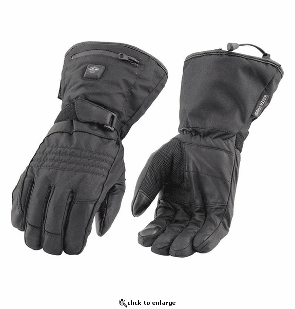 NexGen 7.4V Men's Heated Textile and Leather Combo Gantlet Gloves with I-Touch Fingers