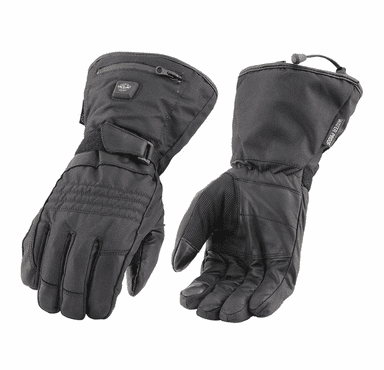 NexGen 7.4V Men's Heated Textile and Leather Combo Gantlet Gloves with I-Touch Fingers