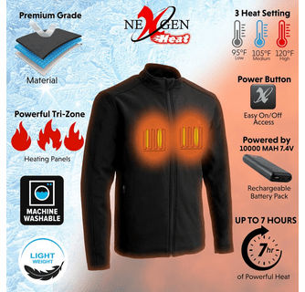 Nexgen Heat Men's Soft Shell Heated Jacket with Battery Pack
