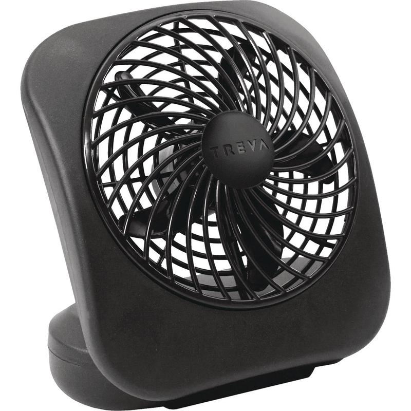 O2 Cool Treva 5" Battery Operated Portable Fan Black My Cooling Store
