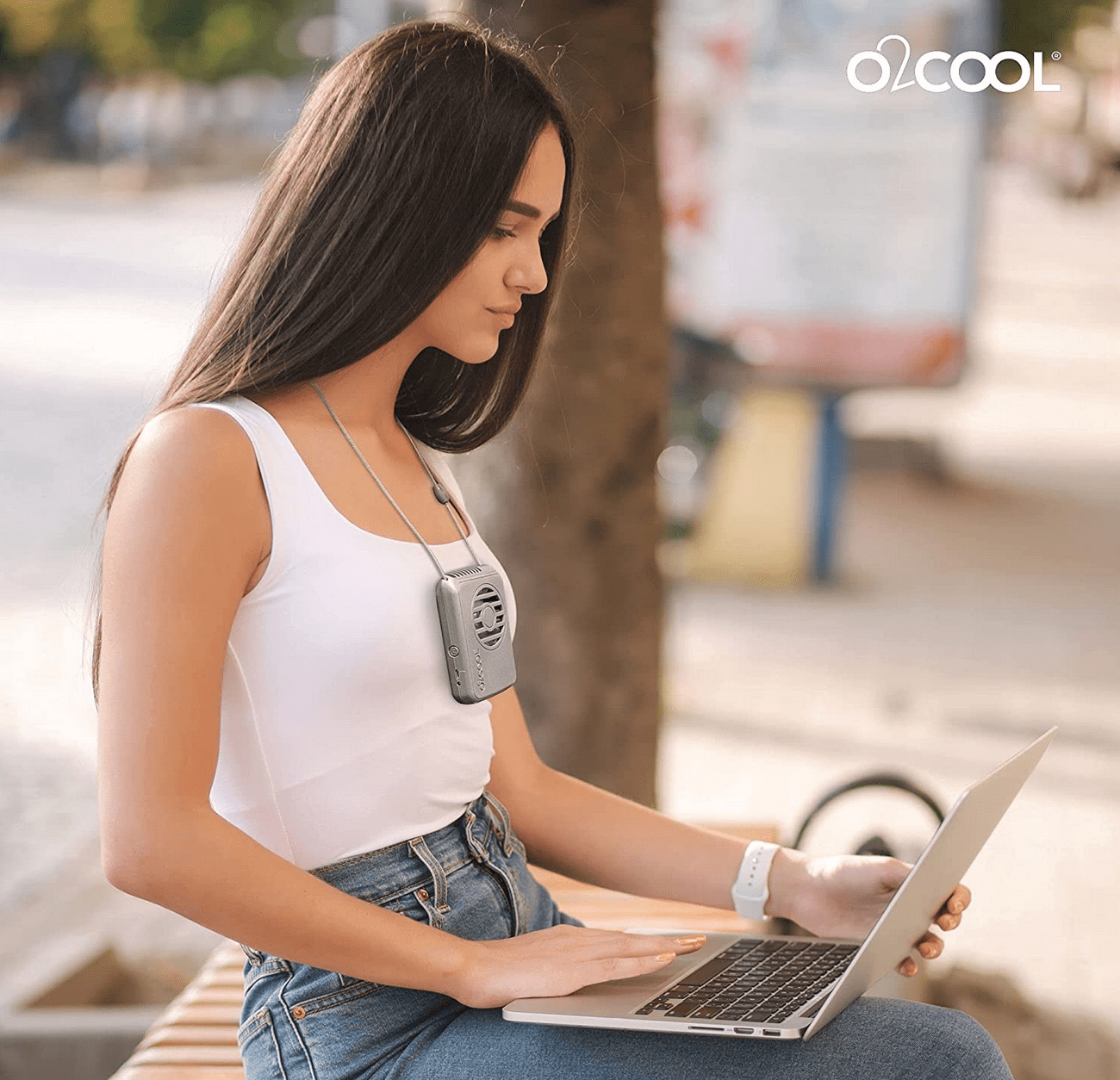 O2 Cool Rechargeable Necklace Fan (Assorted Colors) My Cooling Store