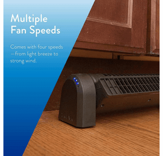 O2 Cool Treva Body Breeze Rechargeable Personal Fan with Wide Cooling Reach - Black