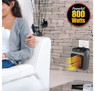 Ontel Handy Heater Heat Boss Turbo 800 Watt Space-Saving Wall Outlet Heater  - My Cooling Store
