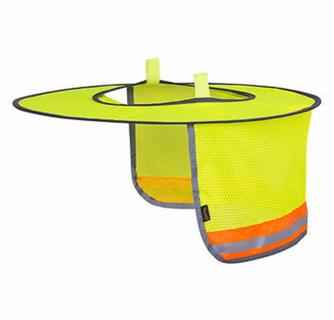 Pioneer Foldable Hard Hat Sunshade - Hi-Vis Yellow/Green