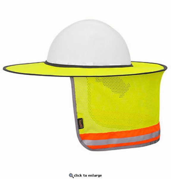 Pioneer Foldable Hard Hat Sunshade - Hi-Vis Yellow/Green