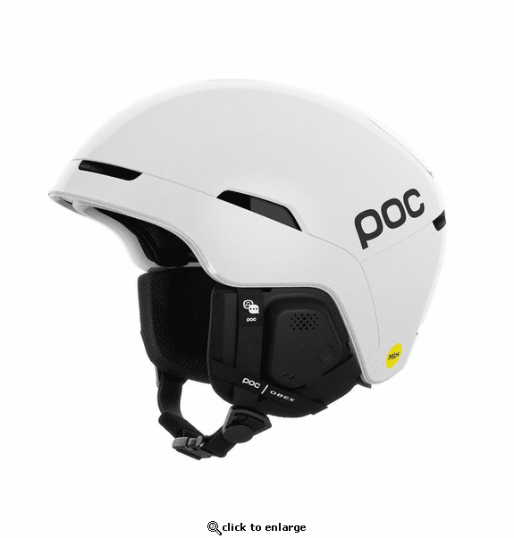 POC Obex MIPS Communication Helmet - Hydrogen White/Fluorescent Orange AVIP