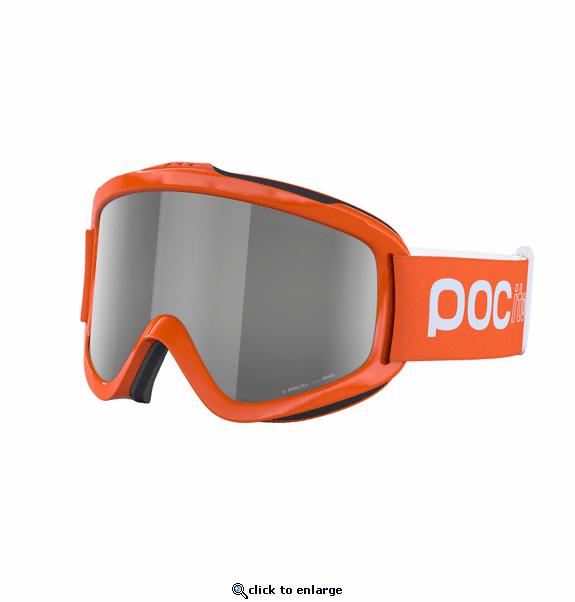 POC POCito Iris Kid's Ski Goggles Partly Sunny Silver Lens - Fluorescent Orange Frame