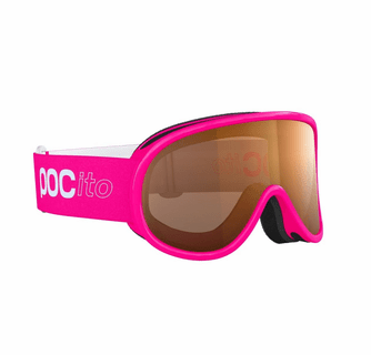 POC POCito Retina Kid's Ski Goggles Partly Sunny Light Orange Lens - Fluorescent Pink Frame