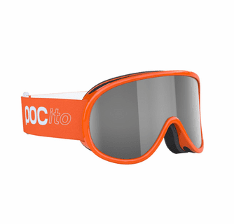POC POCito Retina Kid's Ski Goggles Partly Sunny Silver Lens - Fluorescent Orange Frame