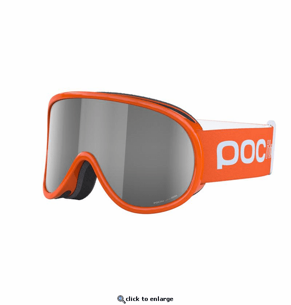 POC POCito Retina Kid's Ski Goggles Partly Sunny Silver Lens - Fluorescent Orange Frame