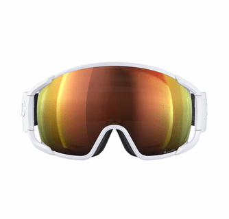 POC Zonula Ski Goggles Partly Sunny Orange Lens - Hydrogen White Frame