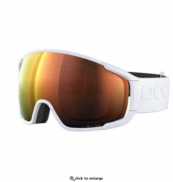 POC Zonula Ski Goggles Partly Sunny Orange Lens - Hydrogen White Frame