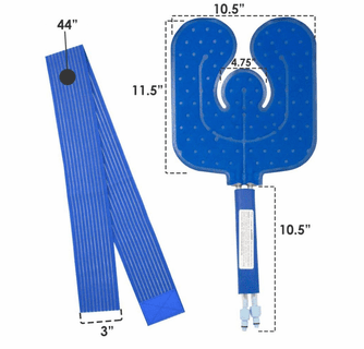 Polar Products Active Ice 3.0 Cold Therapy Universal U-Shaped Therapy Pad with 3" x 44" Elastic and Velcro Belt- Cooler System NOT included