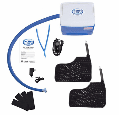 Polar Products Active Ice 3.0 Double Foot Pad Cold Therapy System with Programmable Digital Timer, 9 Quart Cooling Reservoir