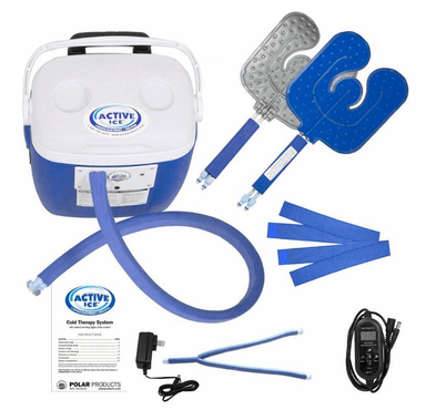 Polar Products Active Ice 3.0 Double Universal Pad Cold Therapy System with Programmable Digital Timer, 16 Quart Cooling Reservoir