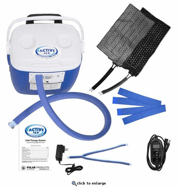 Polar Products Active Ice 3.0 Double Universal Rectangular Cold Therapy System, 16-Quart Cooling Reservoir