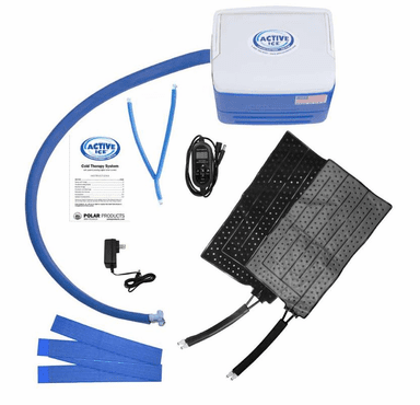 Polar Products Active Ice 3.0 Double Universal Rectangular Pad Cold Therapy System with Programmable Digital Timer, 9 Quart Cooling Reservoir