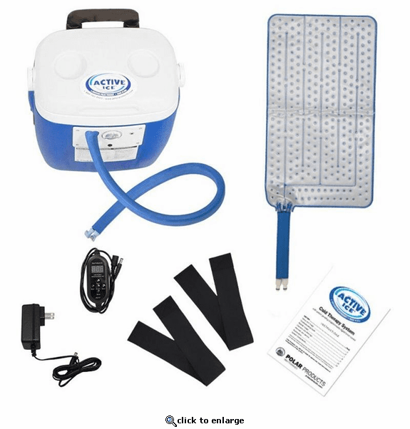 Polar Products Active Ice 3.0 Full Circumference Knee Compression Cold Therapy System, 16-Quart Cooling Reservoir