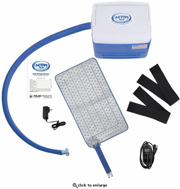 Polar Products Active Ice 3.0 Full Circumference Knee Compression Cold Therapy System, 9-Quart Cooling Reservoir