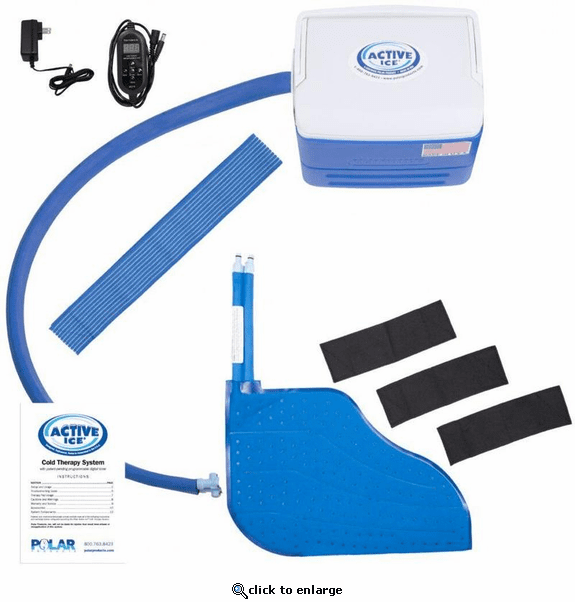 Polar Products Active Ice 3.0 Large Foot and Ankle Cold Therapy System, 9-Quart Cooling Reservoir