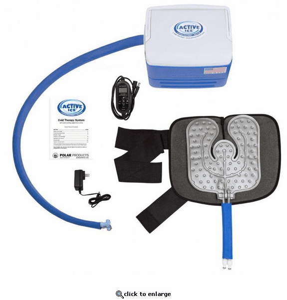 Polar Products Active Ice 3.0 Targeted Coverage Shoulder Cold Therapy System with Compression Wrap, 9-Quart Cooling Reservoir
