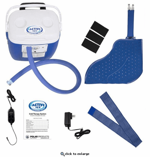 Polar Products Active Ice Full Coverage Foot and Ankle Cold Therapy System, 16-Quart Cooling Reservoir
