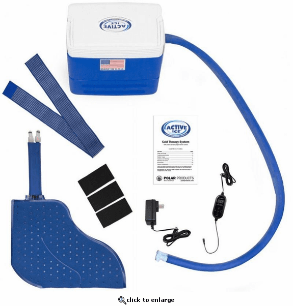 Polar Products Active Ice Full Coverage Foot and Ankle Cold Therapy System, 9-Quart Cooling Reservoir