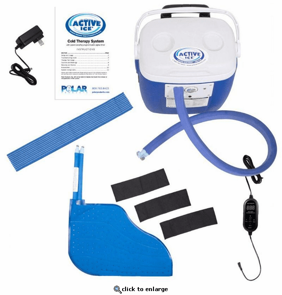 Polar Products Active Ice Large Foot with Ankle Cold Therapy System, 16-Quart Cooling Reservoir