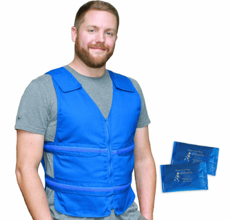 Polar Products Kool Max Adjustable Front Zipper Cooling Vest for Size M/L
