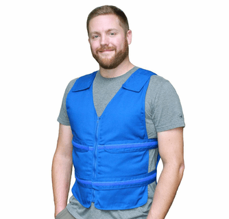 Polar Products Kool Max Adjustable Front Zipper Cooling Vest for Sizes M/L, L/XL, XL/XXL & 2XL/3XL