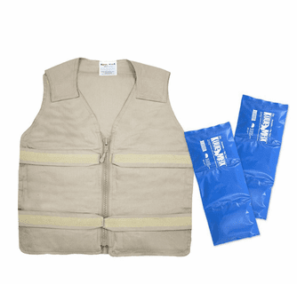 Polar Products Kool Max Adjustable Front Zipper Cooling Vest for Sizes M/L, L/XL, XL/XXL & 2XL/3XL