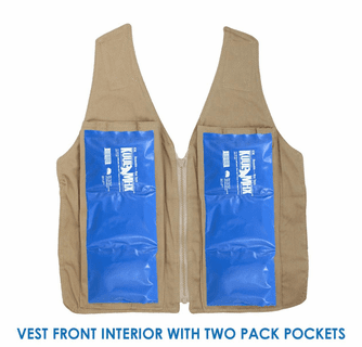 Polar Products Kool Max Adjustable Front Zipper Cooling Vest for Sizes M/L, L/XL, XL/XXL & 2XL/3XL