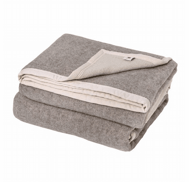 Poyet Motte Sant FE Blanket 100% Wool Blanket 500Gsm - Twin 72" x 90"/Bizet/Natural