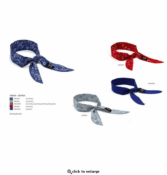 Pyramex Safety Cooling Beaded Bandana - 100 Bulk Pack