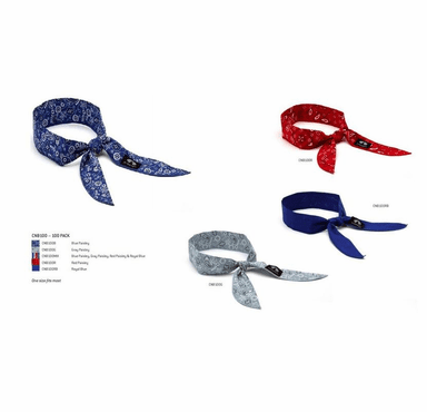 Pyramex Safety Cooling Beaded Bandana - 100 Bulk Pack